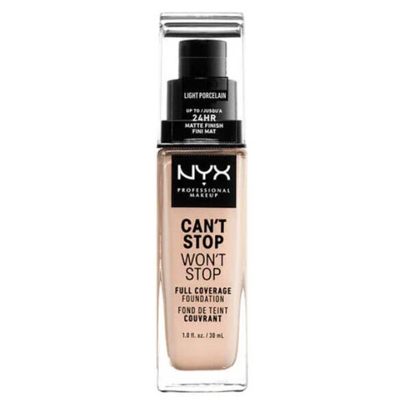 NYX MAKEUP Can't Stop Won't Stop Full Coverage Foundation Light Porcelain - Picture 1 of 5